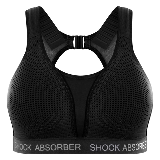 Shock-Absorber-Ultimate-Run-padded-Sports-Bra-Black-front