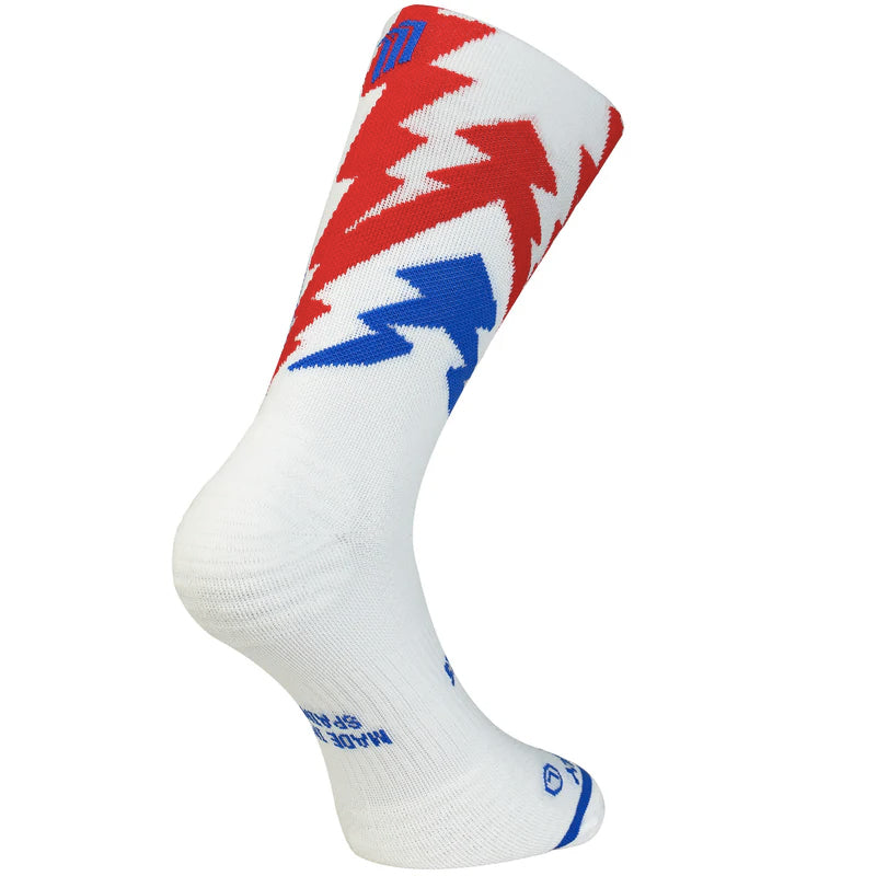Sporcks Thunder White Crew Running Socks - White/Thunder