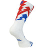 Sporcks Thunder White Crew Running Socks - White/Thunder