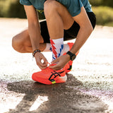 Sporcks Thunder White Crew Running Socks - White/Thunder