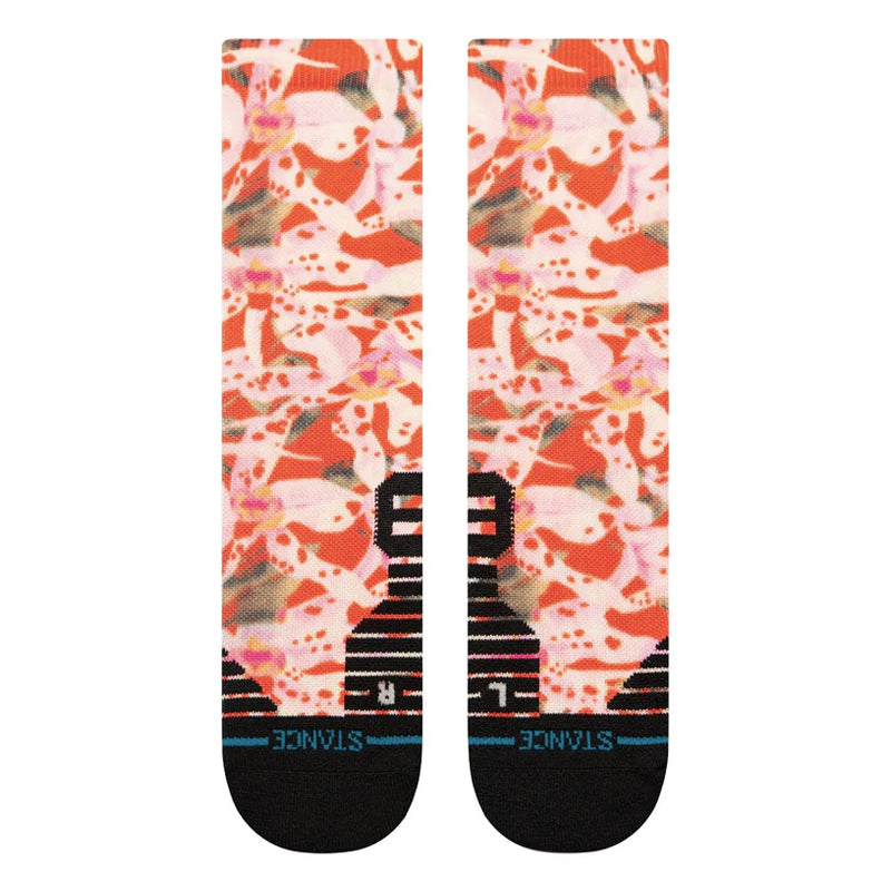 Stance Encyclia Unisex Crew Running Sock - Red
