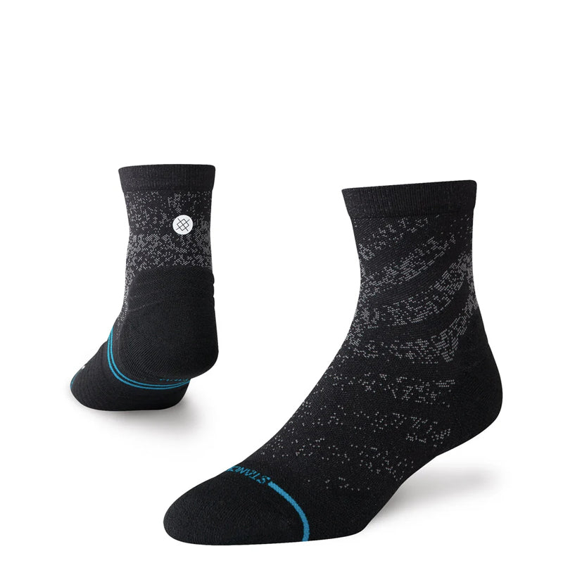 Stance Run Light Unisex Quarter Running Sock - Black