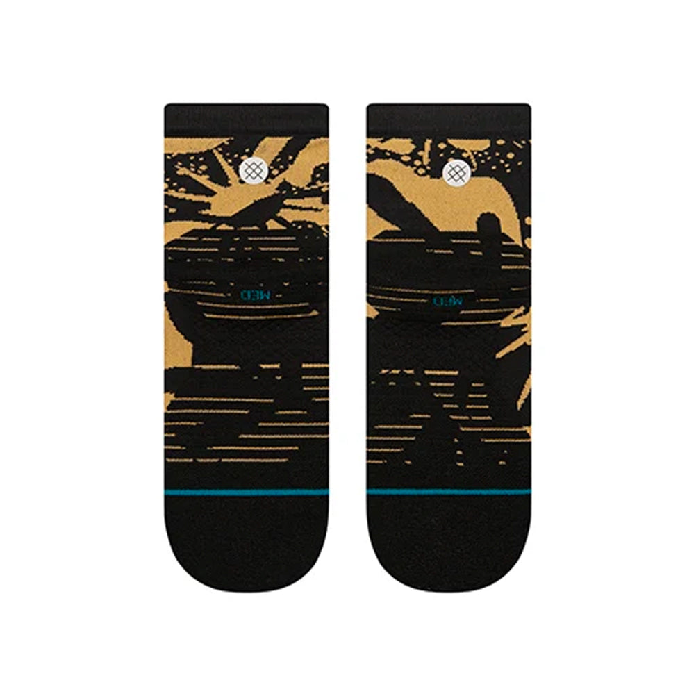 Stance Sun Dust Unisex Quarter Running Sock - Black/Brown