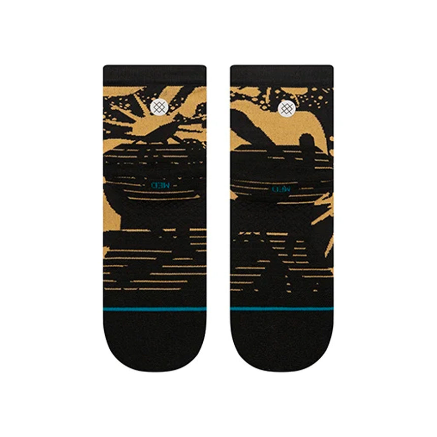 Stance Sun Dust Unisex Quarter Running Sock - Black/Brown