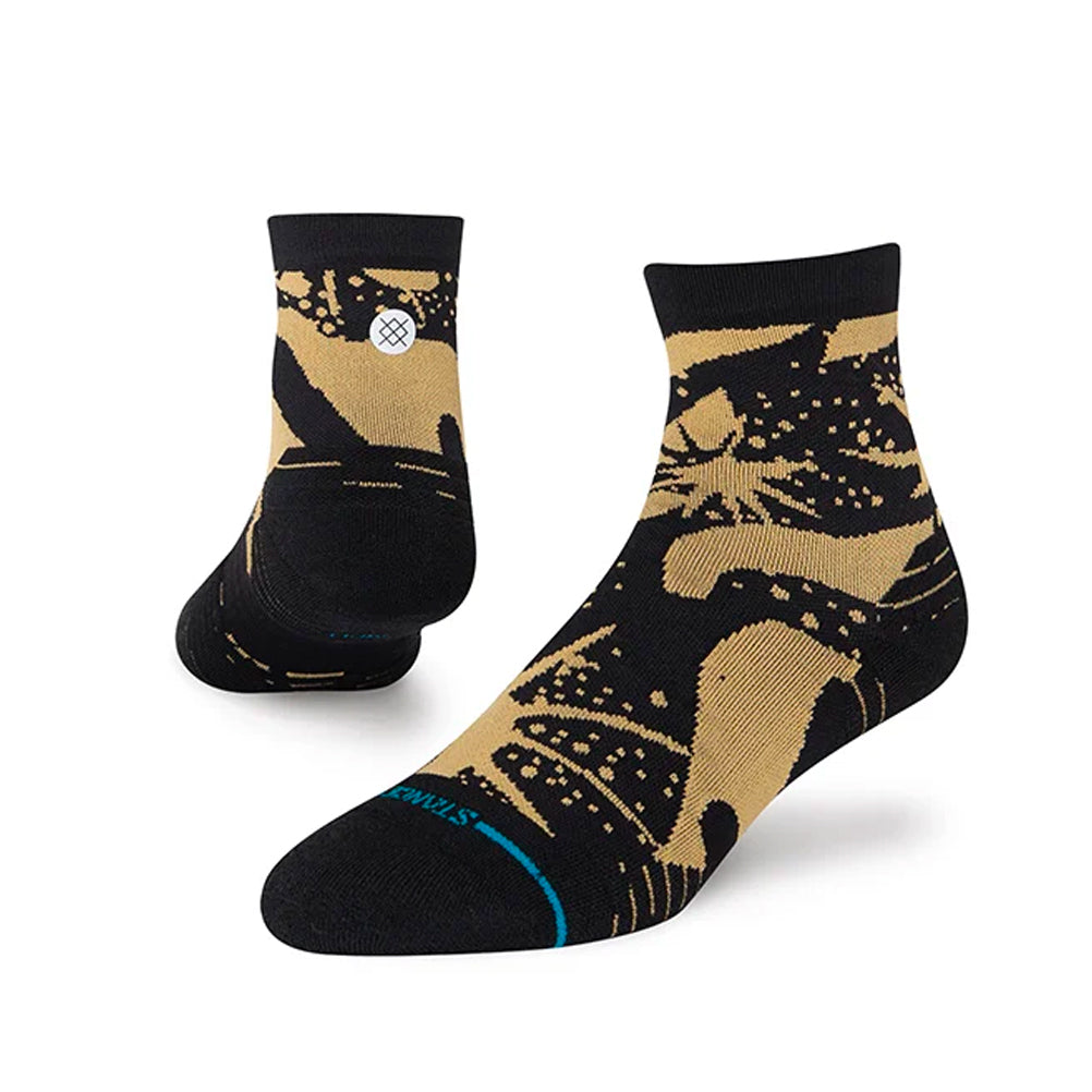 Stance Sun Dust Unisex Quarter Running Sock - Black/Brown