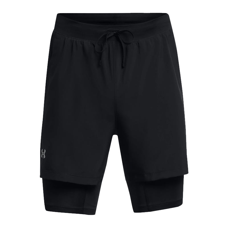 Under Armour Launch 7 Inch 2in1 Men's Running Short - Black/Black/Reflective