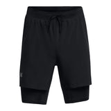 Under Armour Launch 7 Inch 2in1 Men's Running Short - Black/Black/Reflective