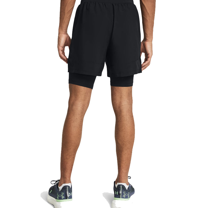 Under Armour Launch 7 Inch 2in1 Men's Running Short - Black/Black/Reflective