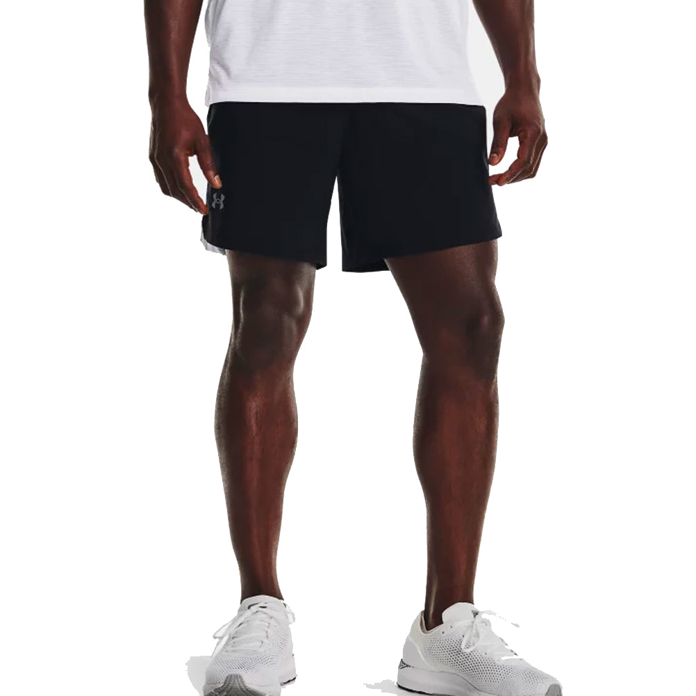Under Armour Launch 7inch Men's Running Short - Black/White Reflective