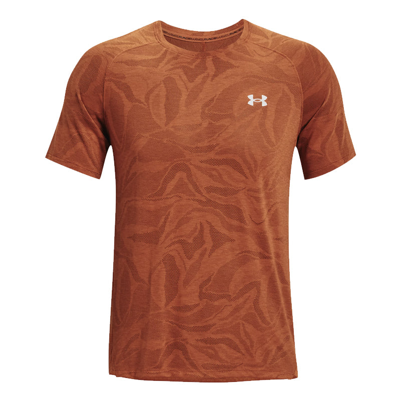 Under Armour Streaker Jacquard Short Sleeve Men's Running Top Fox/Re