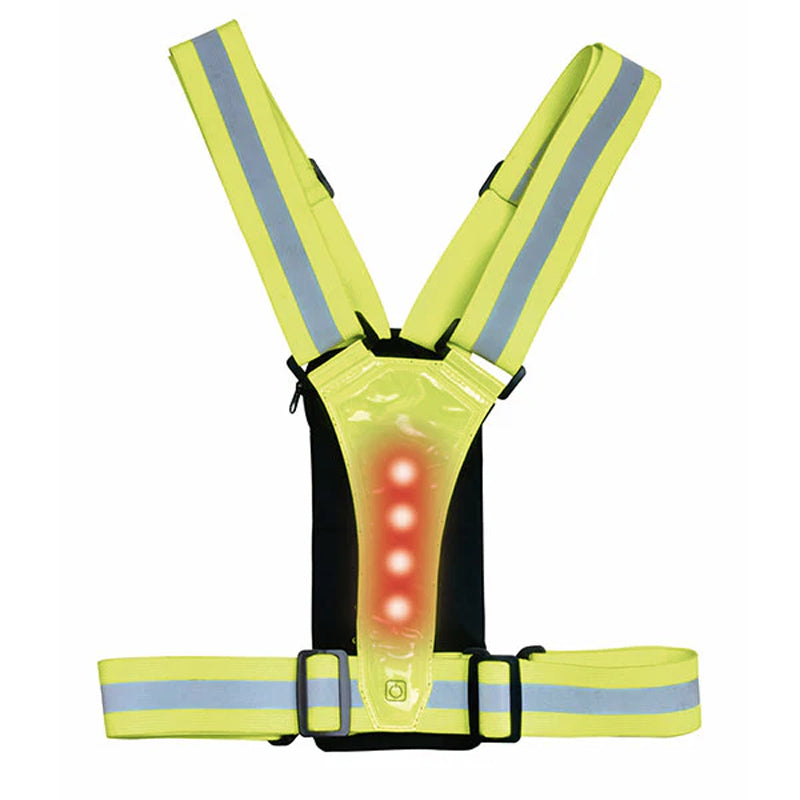 Ultimate Performance Stile Reflective LED Run Vest & Phone Carrier - Fluorescent Yellow