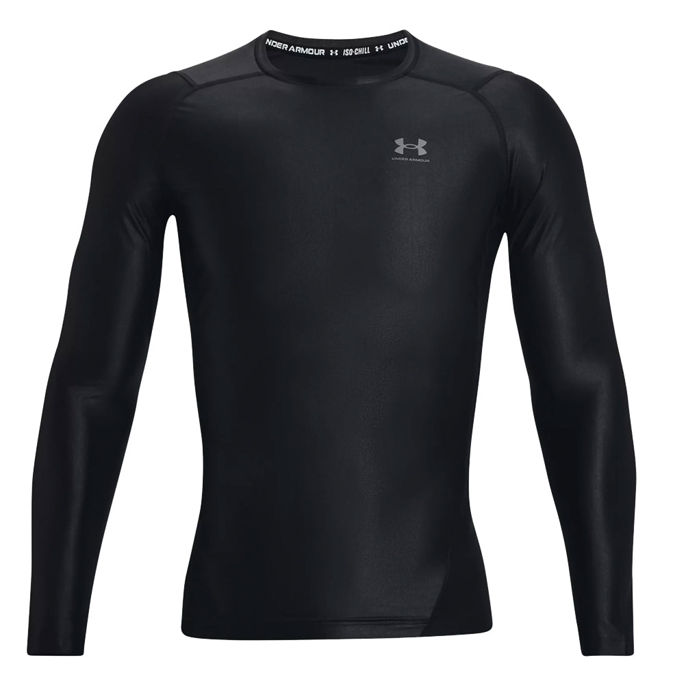 Under Armour Men's IsoChill Compression Long Sleeve Top - Black/Pitch Grey