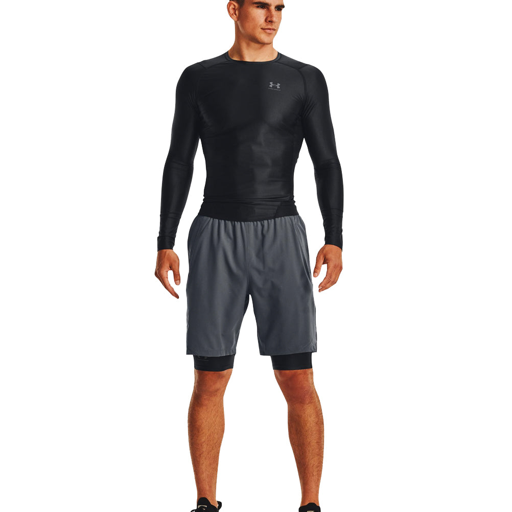 Under Armour Men's IsoChill Compression Long Sleeve Top - Black/Pitch Grey