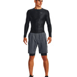 Under Armour Men's IsoChill Compression Long Sleeve Top - Black/Pitch Grey
