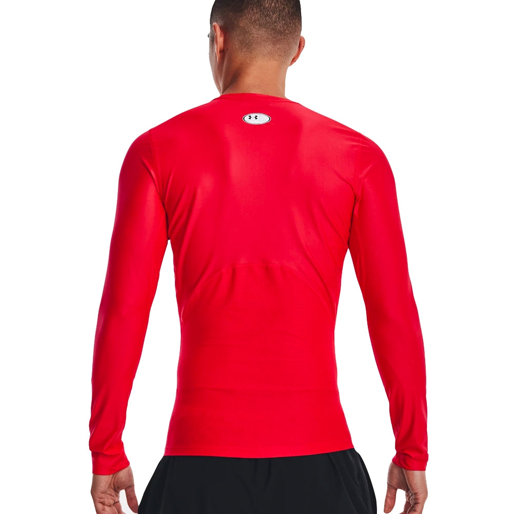 Under Armour Men's IsoChill Compression Long Sleeve Top - Radio Red/Chestnut Red