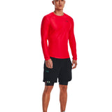 Under Armour Men's IsoChill Compression Long Sleeve Top - Radio Red/Chestnut Red