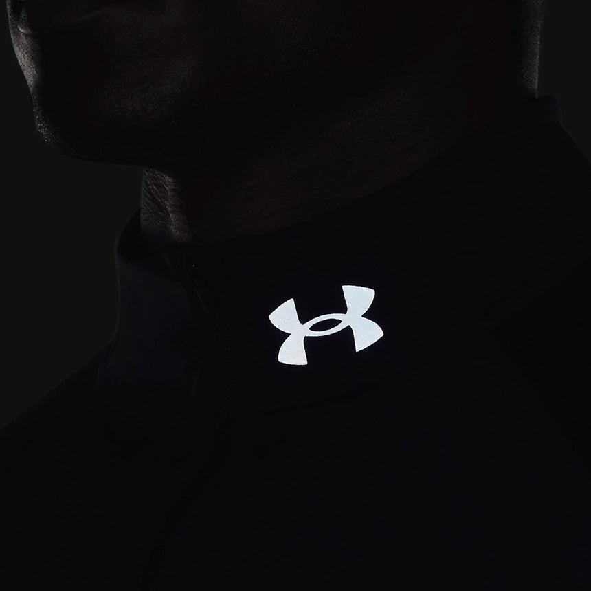 Under Armour Qualifier 2.0 Half-Zip Long Sleeve Men's Running Top - Black/Reflective