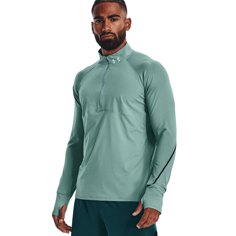 Under Armour Qualifier 2.0 Half-Zip Long Sleeve Men's Running Top - Fresco Green
