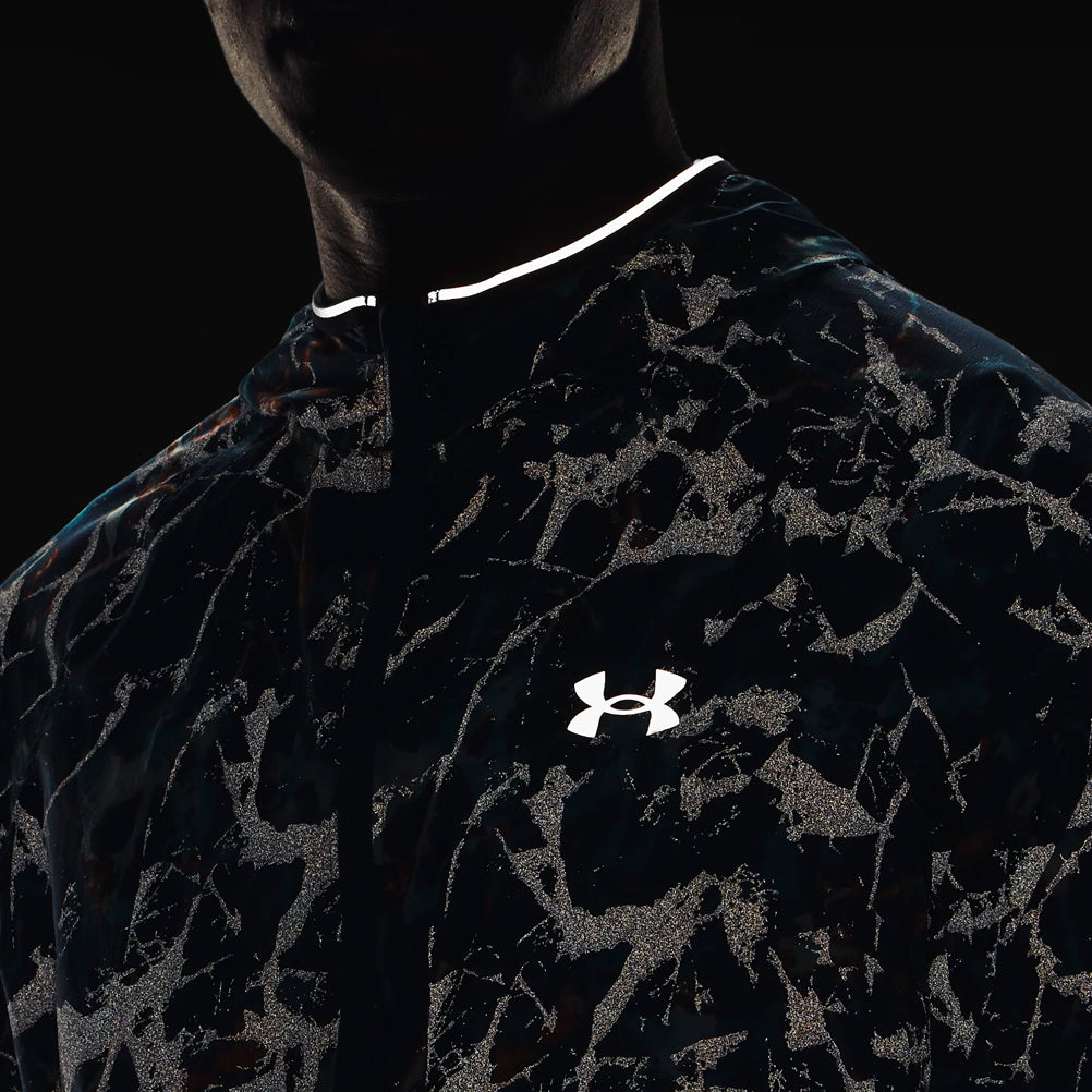 Under Armour Storm OutRun the Cold Men's Running Jacket - Petrol Blue/Reflective