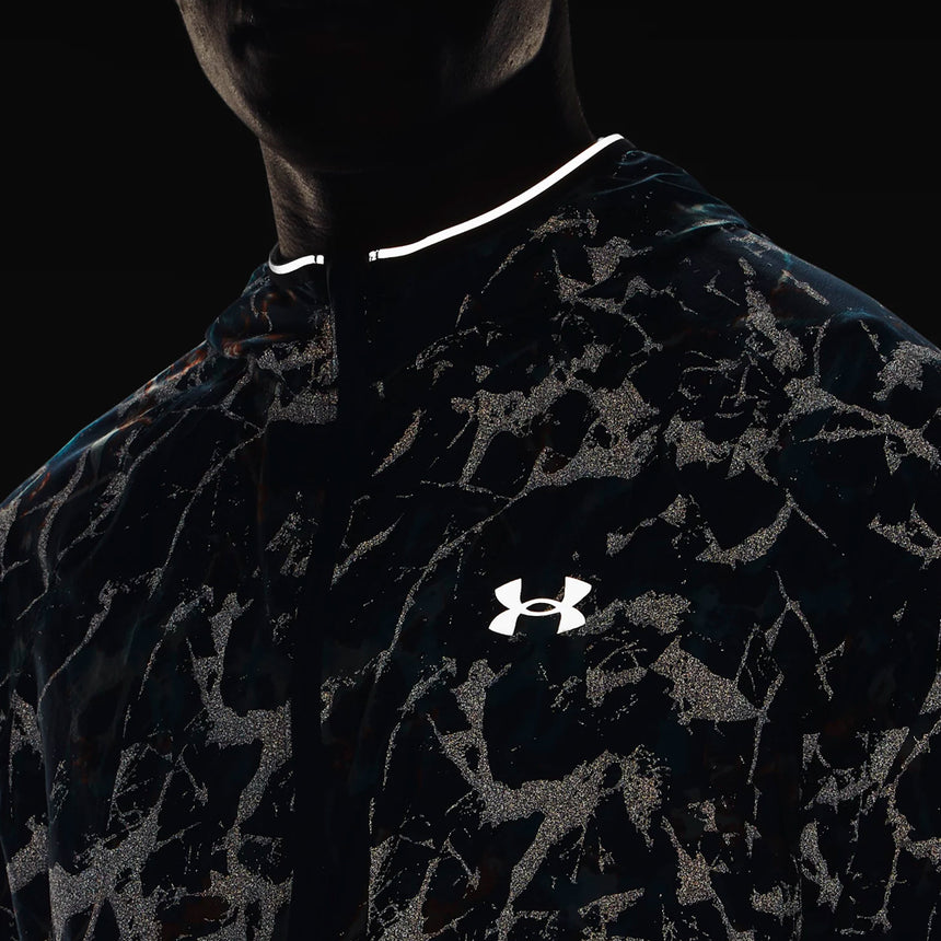 Under Armour Storm OutRun the Cold Men's Running Jacket - Petrol Blue/Reflective