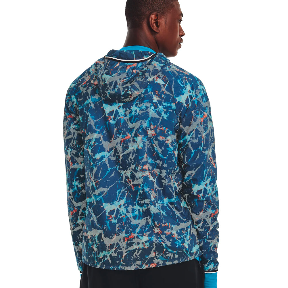Under Armour Storm OutRun the Cold Men's Running Jacket - Petrol Blue/Reflective