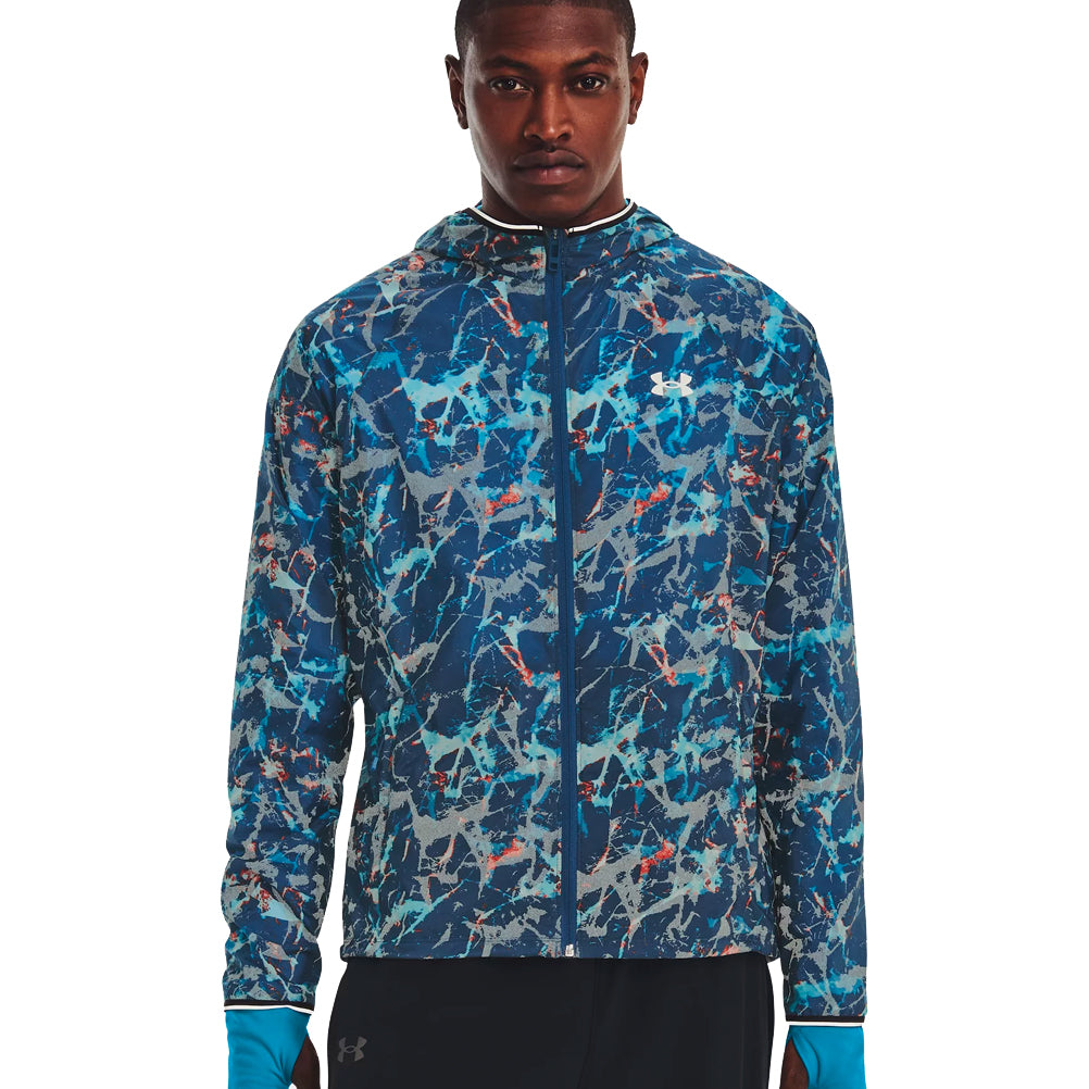 Under Armour Storm OutRun the Cold Men's Running Jacket - Petrol Blue/Reflective