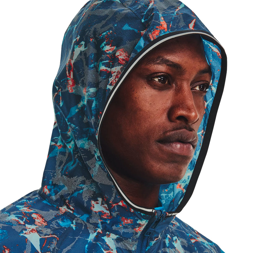 Under Armour Storm OutRun the Cold Men's Running Jacket - Petrol Blue/Reflective