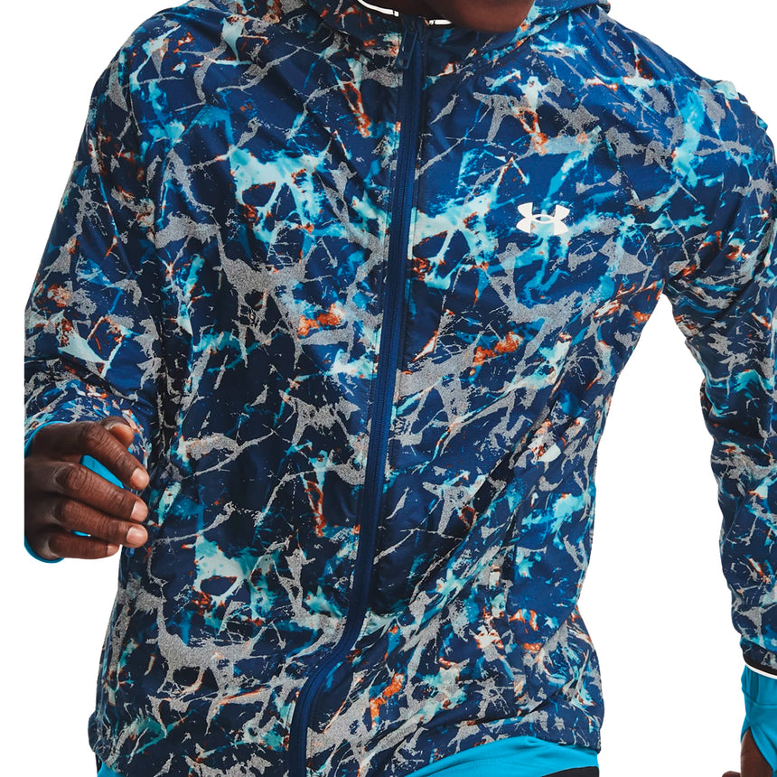 Under Armour Storm OutRun the Cold Men's Running Jacket - Petrol Blue/Reflective