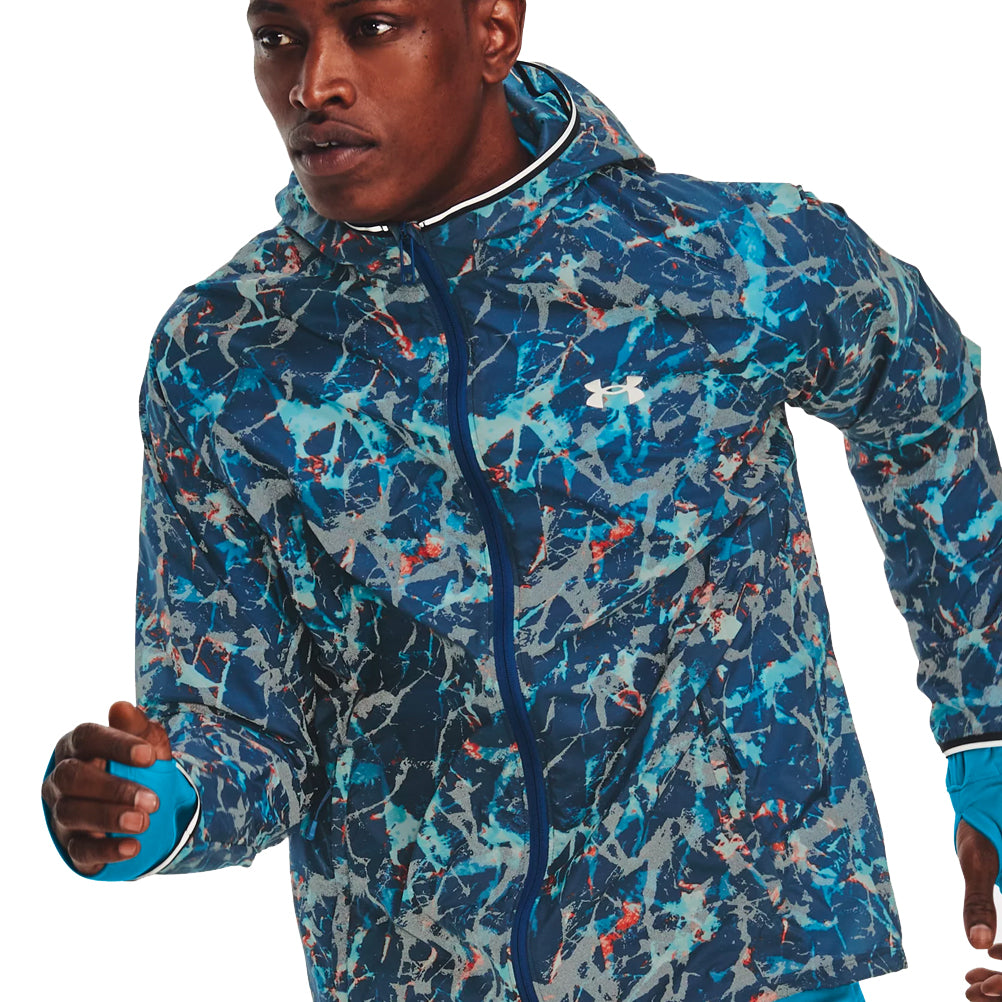 Under Armour Storm OutRun the Cold Men's Running Jacket - Petrol Blue/Reflective
