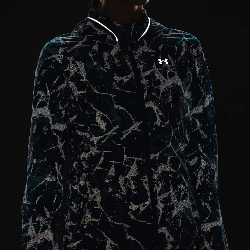 Under Armour Storm OutRun the Cold Women's Running Jacket - Petrol Blue/Reflective