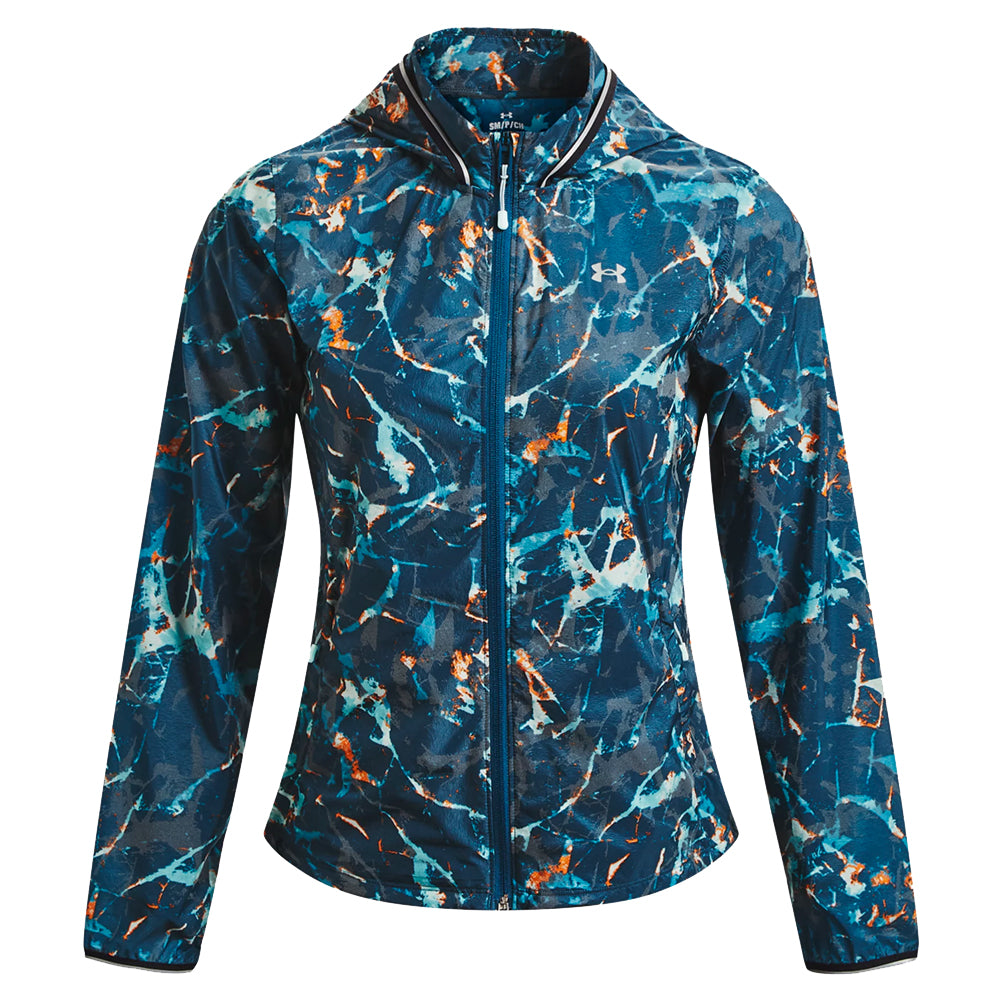 Under Armour Storm OutRun the Cold Women's Running Jacket - Petrol Blue/Reflective