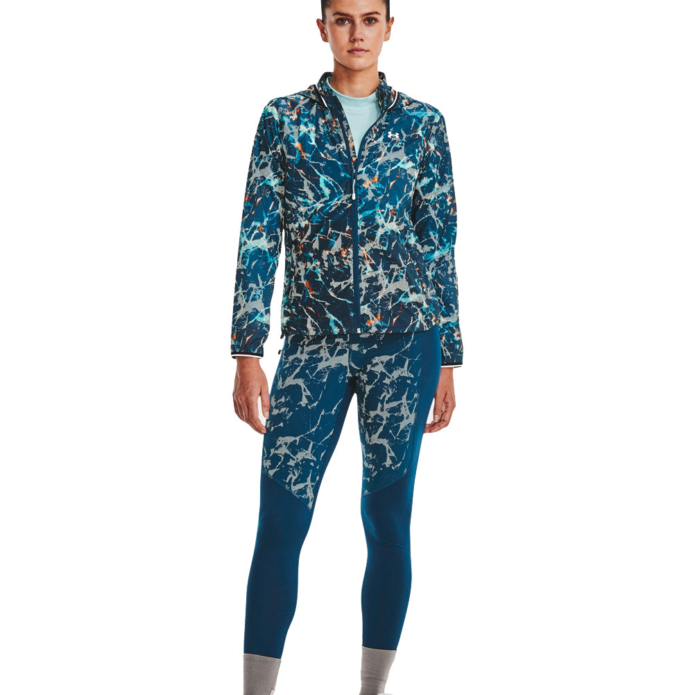 Under Armour Storm OutRun the Cold Women's Running Jacket - Petrol Blue/Reflective