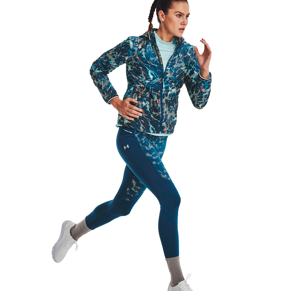 Under Armour Storm OutRun the Cold Women's Running Jacket - Petrol Blue/Reflective
