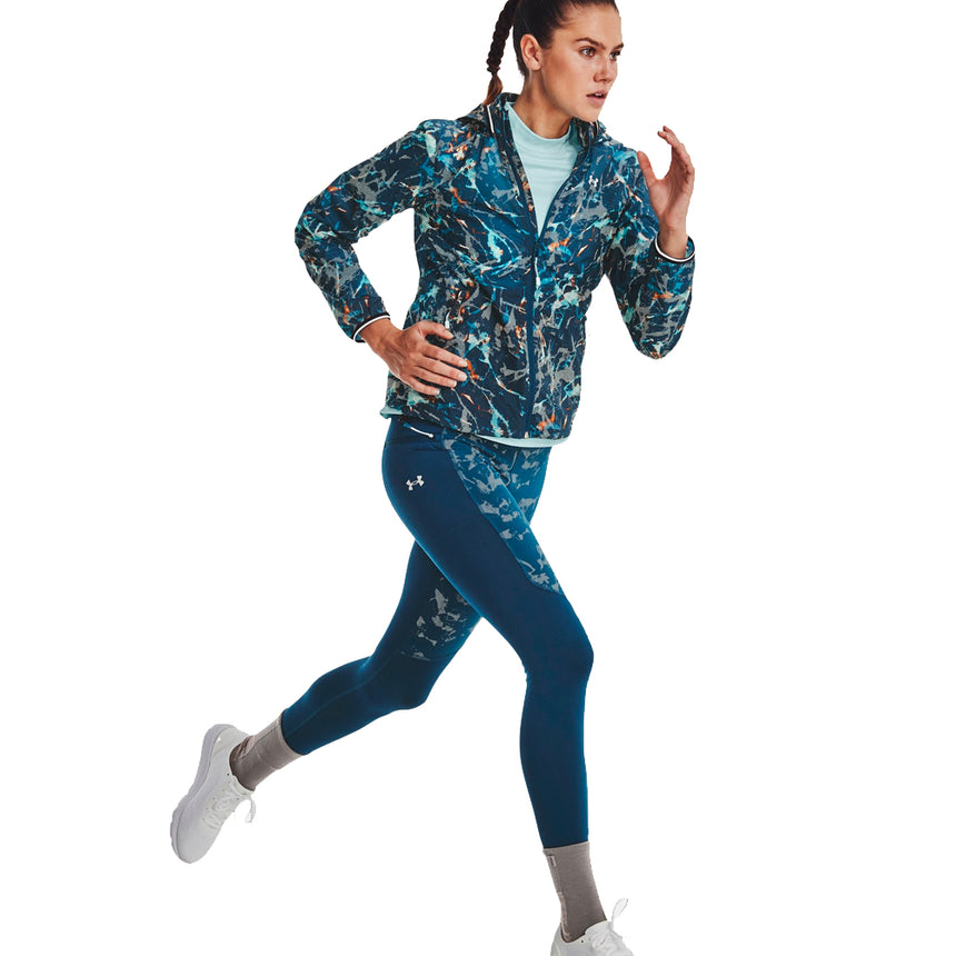 Under Armour Storm OutRun the Cold Women's Running Jacket - Petrol Blue/Reflective