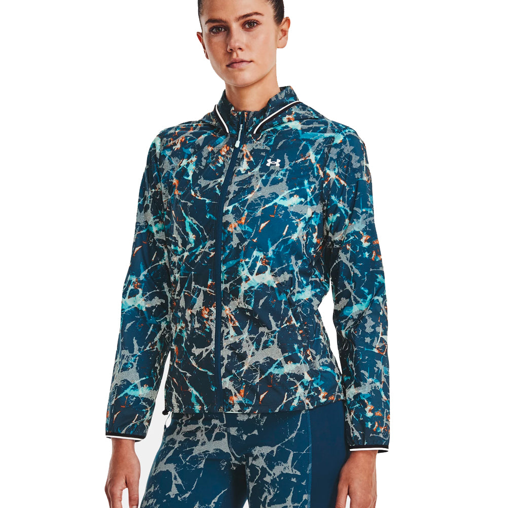 Under Armour Storm OutRun the Cold Women's Running Jacket - Petrol Blue/Reflective