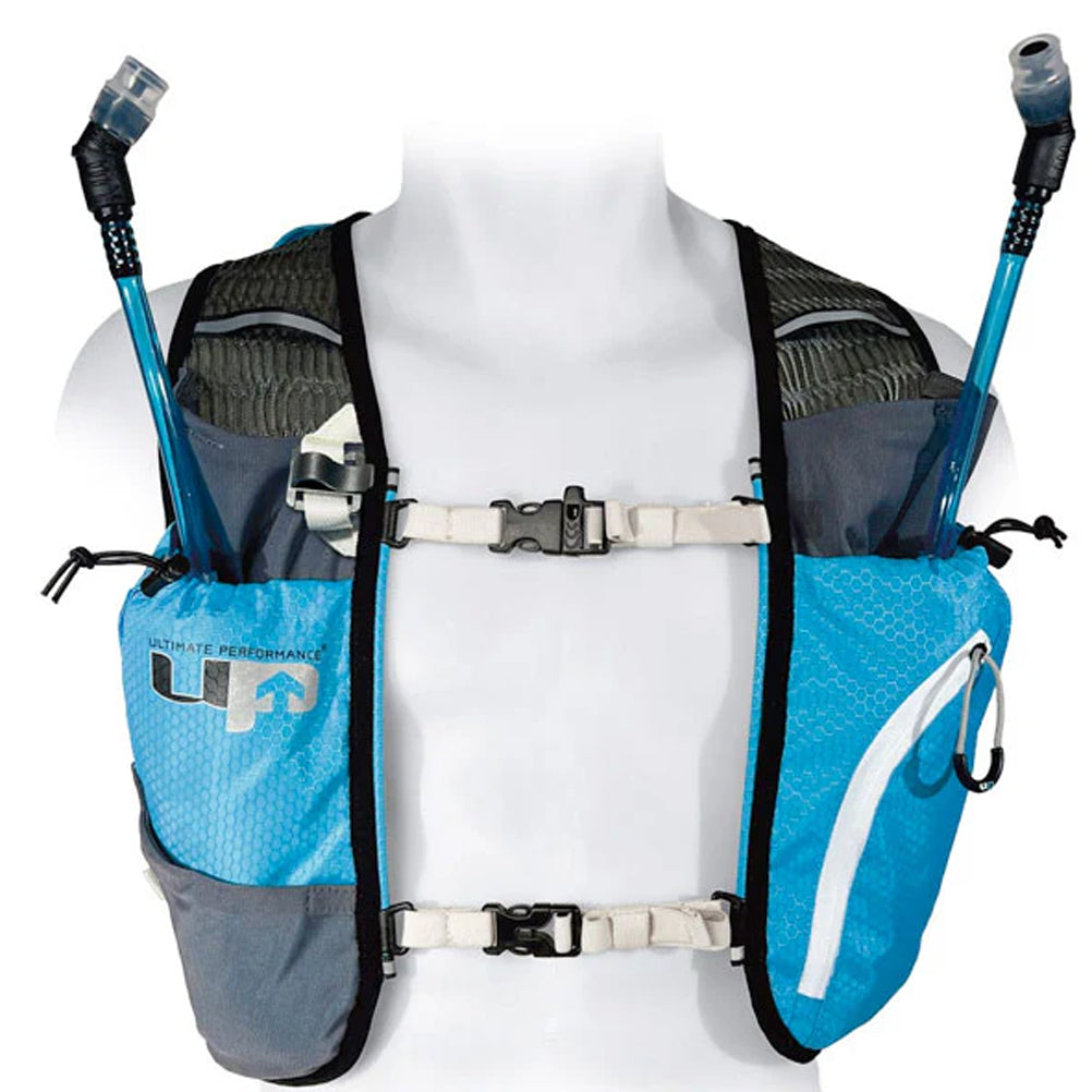 Ultimate Performance Elan Race Vest 2x500ml Flask Pack - Black/Blue