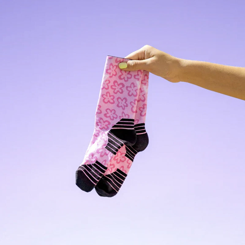 Versus Active Crew Sock - Pink Flower Power