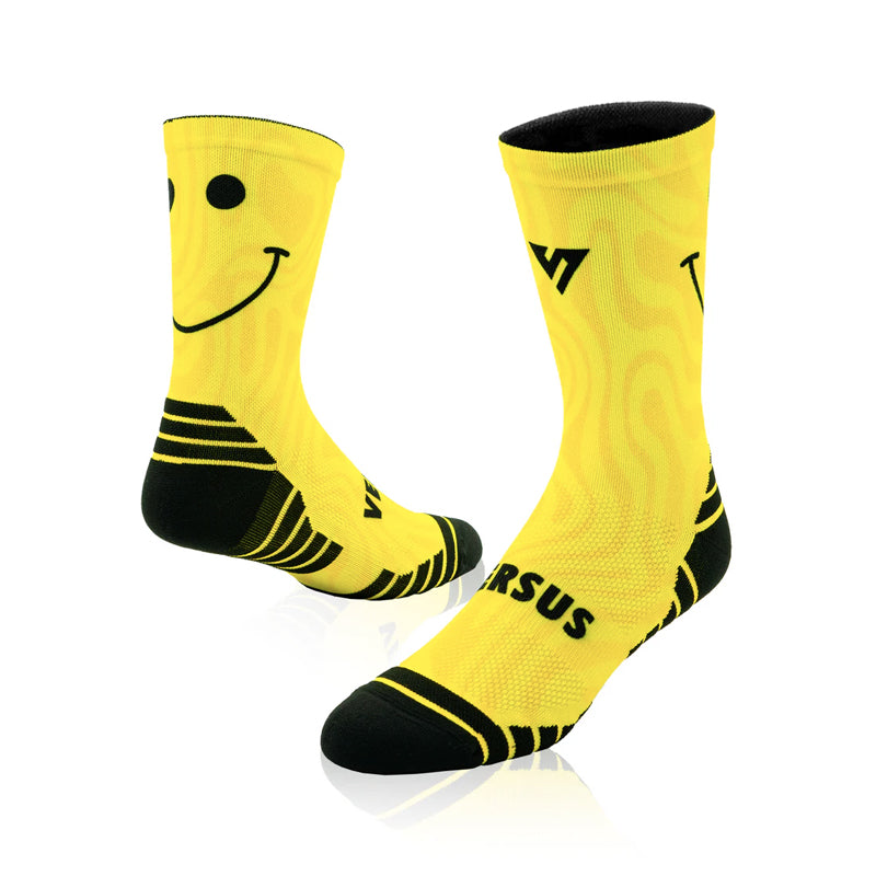 Versus Active Crew Sock - Yellow Smile