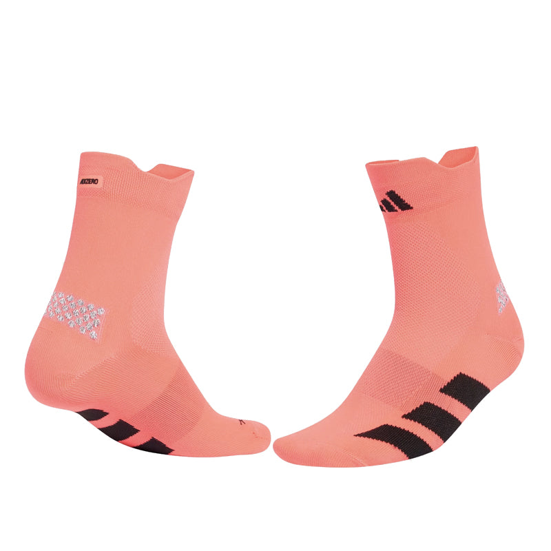 Adidas adizero Quarter Running Sock - Solar Turbo/black