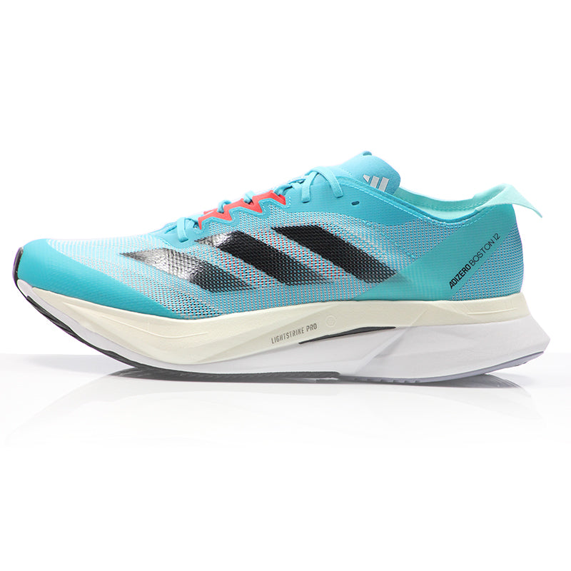 adidas Adizero Boston 12 Men's Running Shoe - Lucid Cyan/Core Black/Flash Aqua