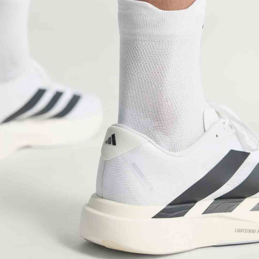 Adizero EVO SL Shoes White JH6206 Close Up of back of shoe