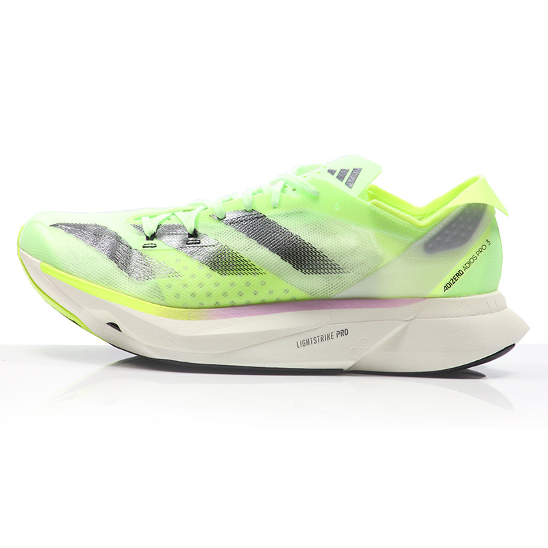 adidas Adizero Adios Pro 3 Unisex Running Shoe - Green Spark/Aurora Met/Lucid Lemon