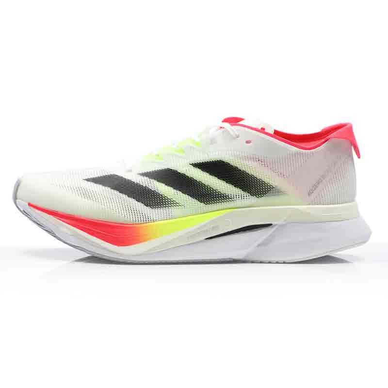adidas Adizero Boston 12 Men's Running Shoe - White/Core Black/Lucid Red