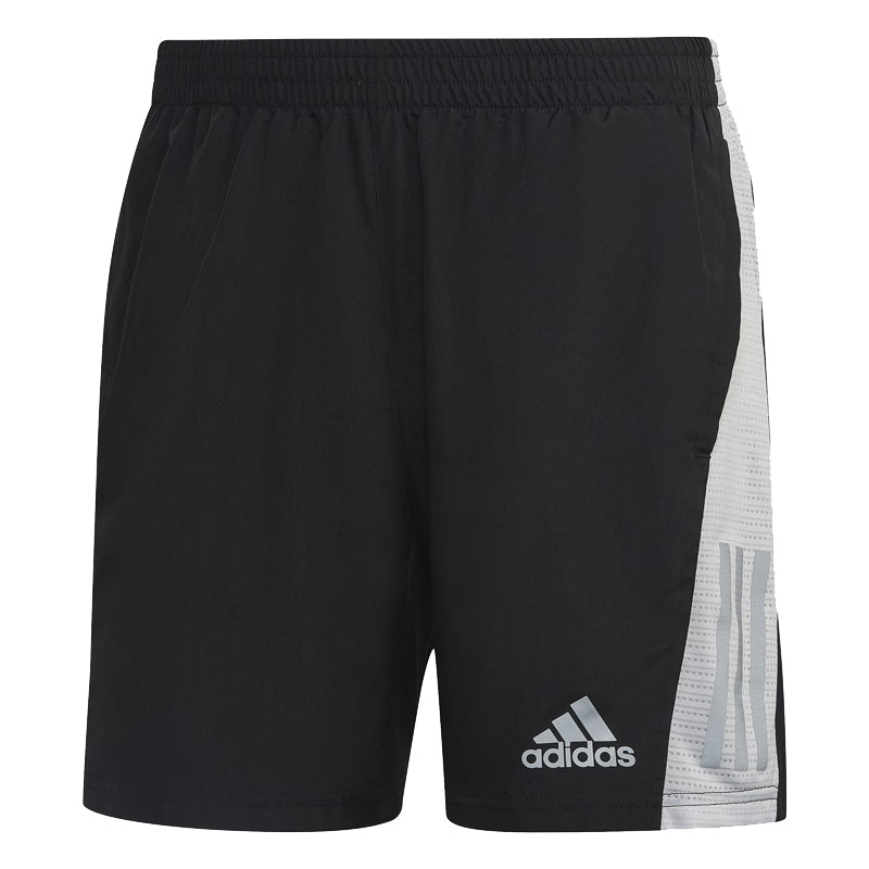 Adidas Own The Run 5 inch Men's Running Short - Black/White/Reflective Silver