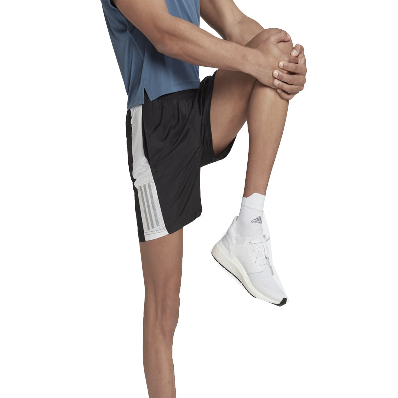 Adidas Own The Run 7 inch Men's Running Short - Black/White/Reflective Silver