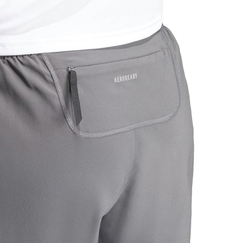 Adidas Own The Run 3 Stripes 5 Inch Men's Running Short - Grey/Six