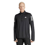 Adidas Own The Run Half Zip Long Sleeve Men's Running Top - Black