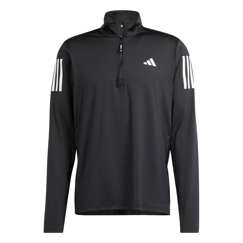 Adidas Own The Run Half Zip Long Sleeve Men's Running Top - Black