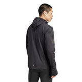 Adidas Own The Run Winterized Hooded Half Zip Men's Running Top - Black