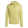 adidas Own The Run Half-Zip Hooded Men's Running Top - Preloved Lime